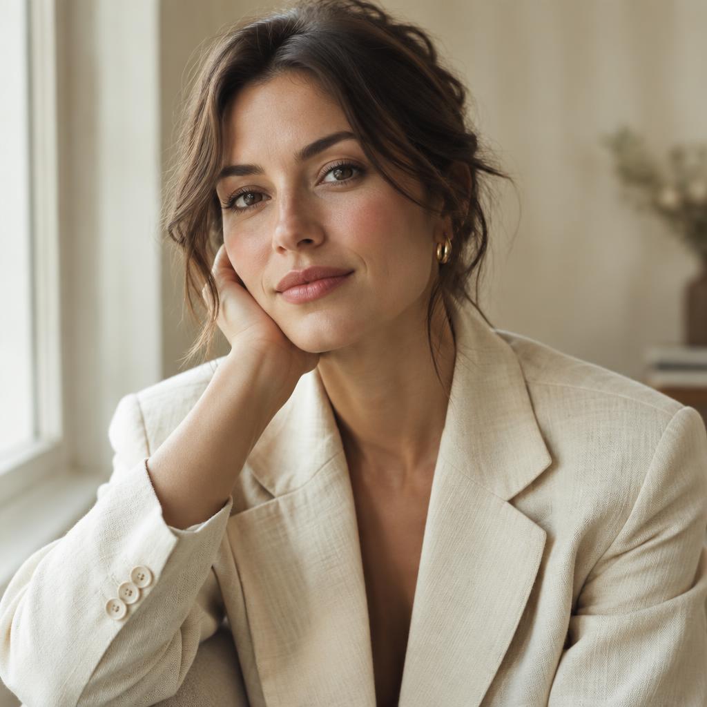 AI twin editorial portrait
